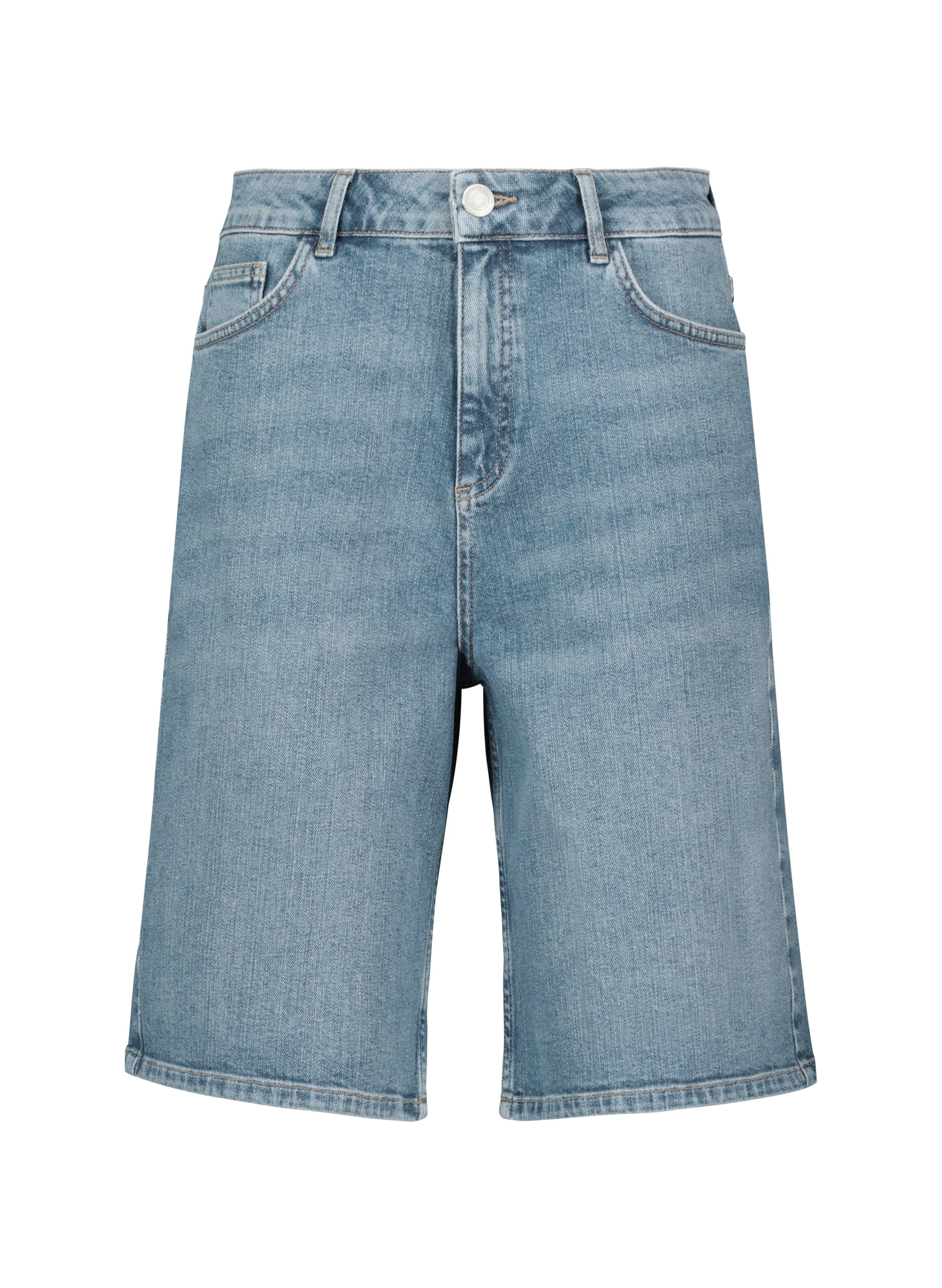 Britney Organic Cotton Stretch Denim Shorts | Light Indigo