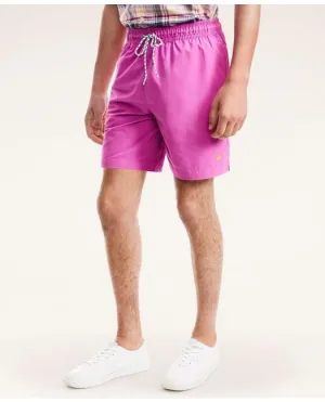 Brooks Brothers Men's Classic Swim Trunks Pink Brooks Brothers