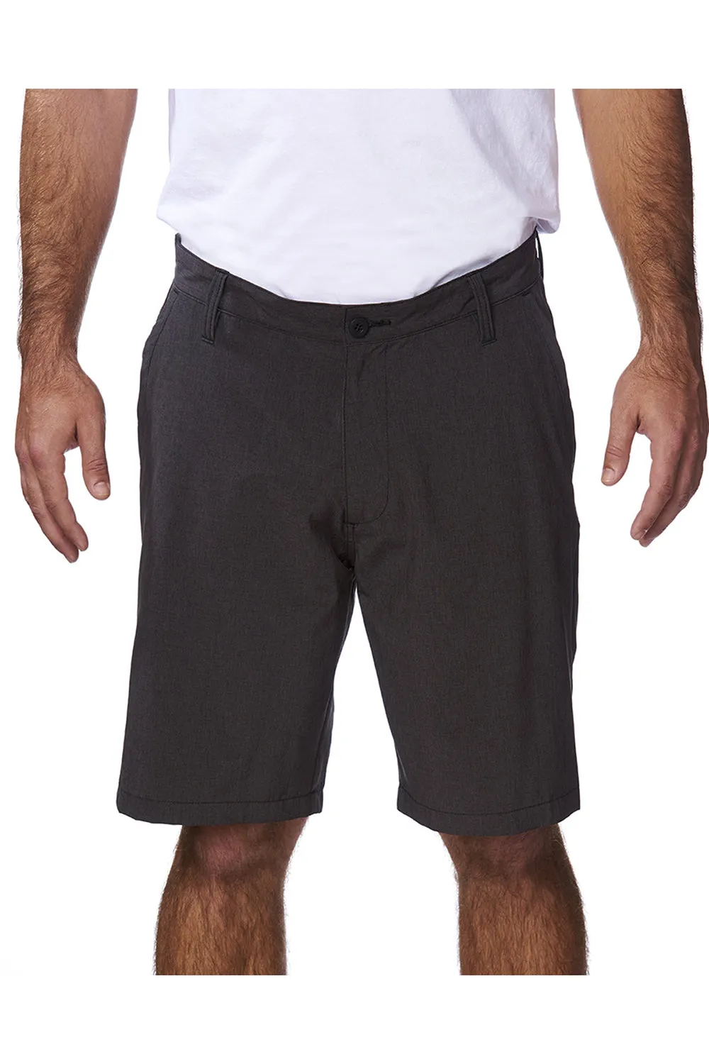 Burnside Mens Hybrid Stretch UV Protection Shorts w/ Pockets - Heather Black