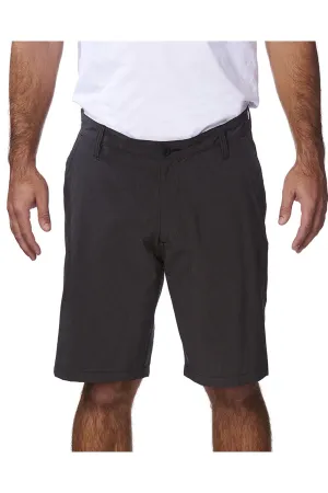Burnside Mens Hybrid Stretch UV Protection Shorts w/ Pockets - Heather Black