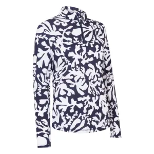 Callaway Ladies Abstract Floral Sun Protection Golf Top CGKSF400