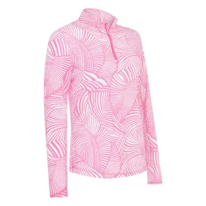 Callaway Ladies Stencil Floral Sun Protection Golf Top CGKSF300