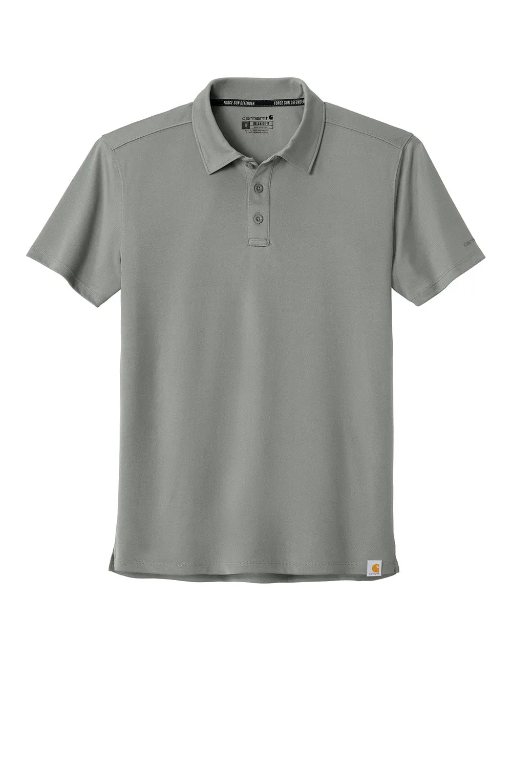 Carhartt Mens Force Sun Defender Moisture Wicking Short Sleeve Polo Shirt - Asphalt Grey