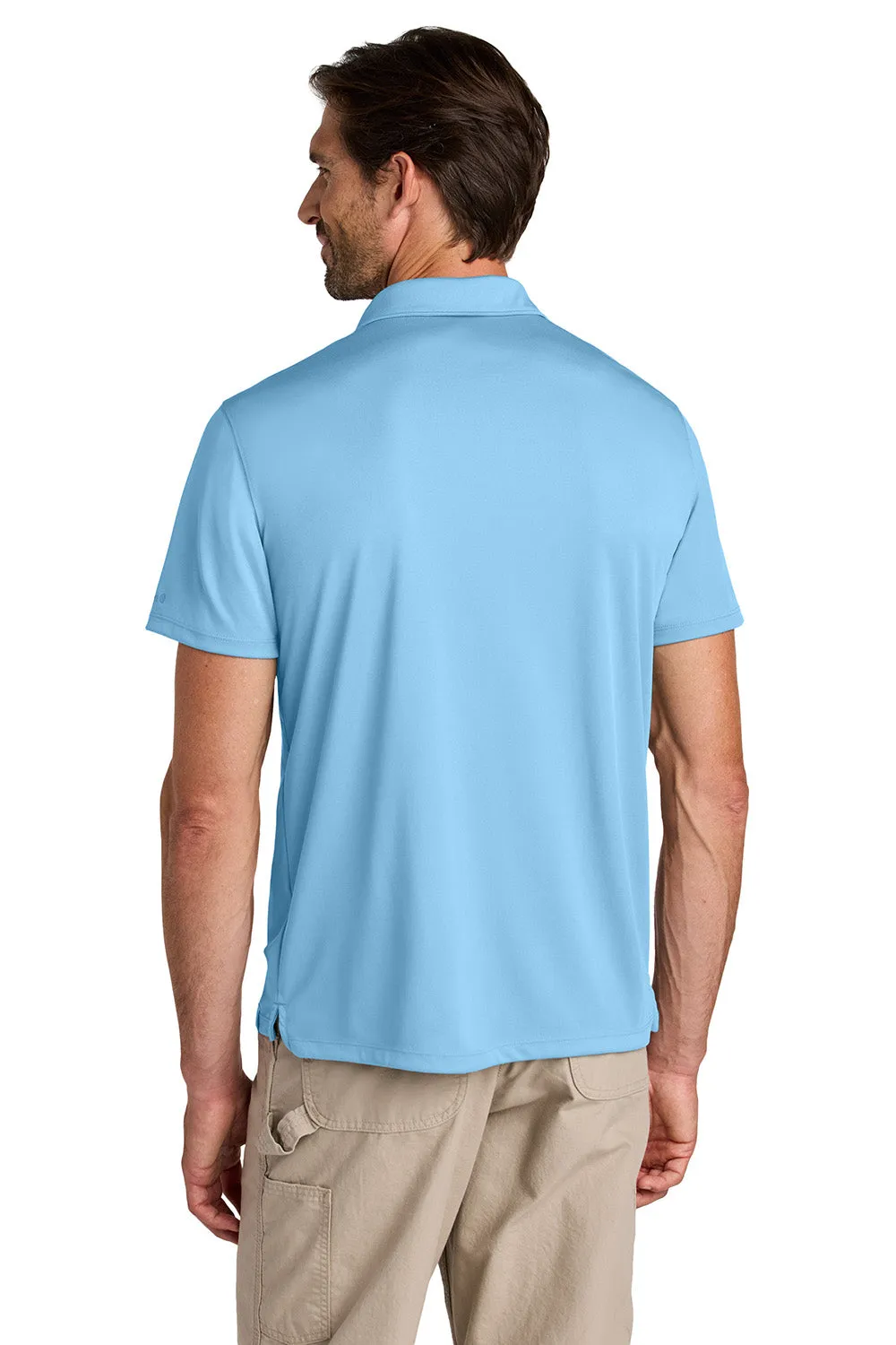 Carhartt Mens Force Sun Defender Moisture Wicking Short Sleeve Polo Shirt - Fresh Water Blue