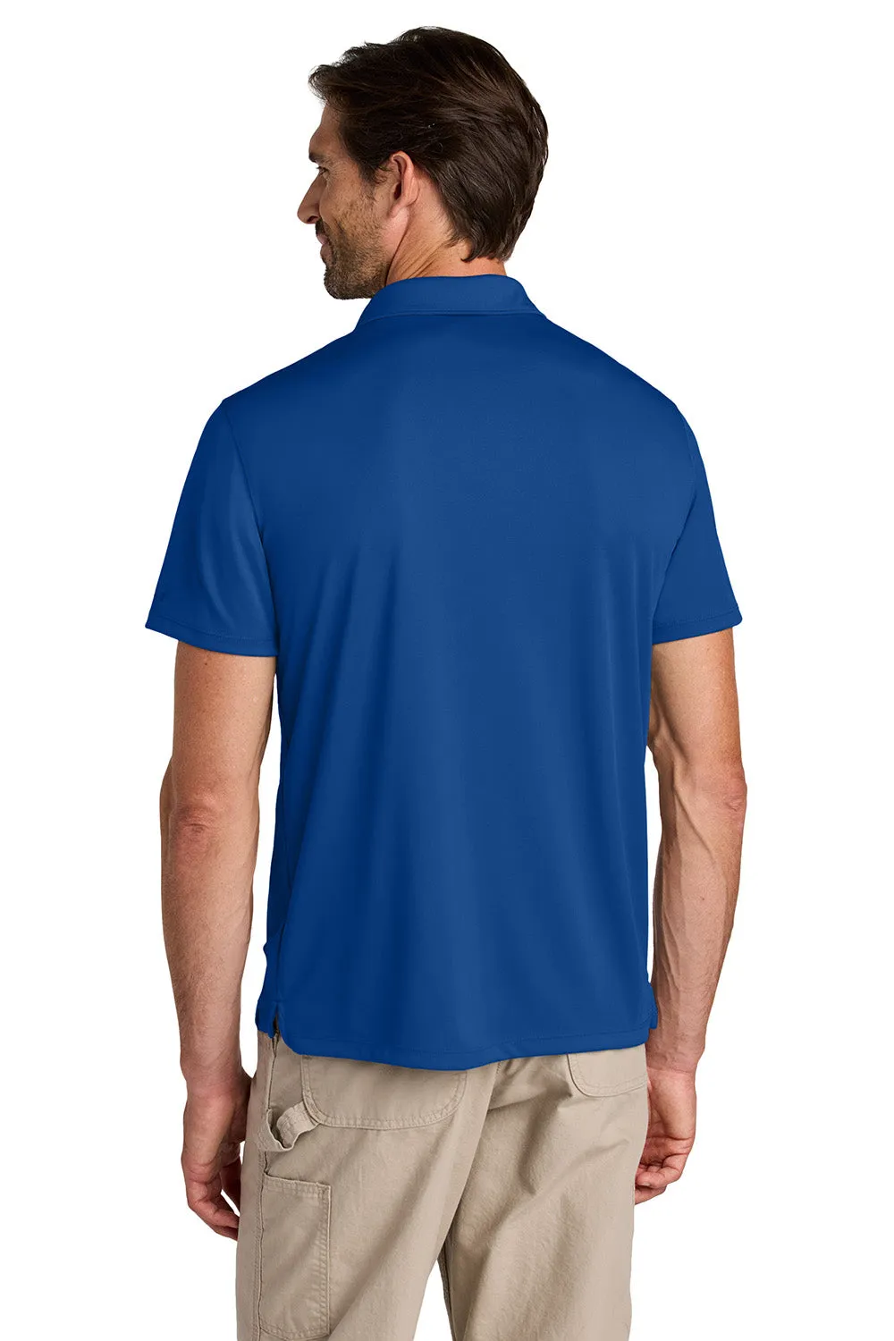 Carhartt Mens Force Sun Defender Moisture Wicking Short Sleeve Polo Shirt - Royal Glass Blue