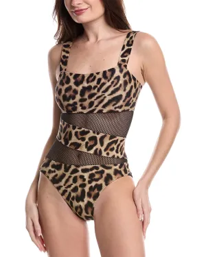Carmen Marc Valvo Spliced One-Piece