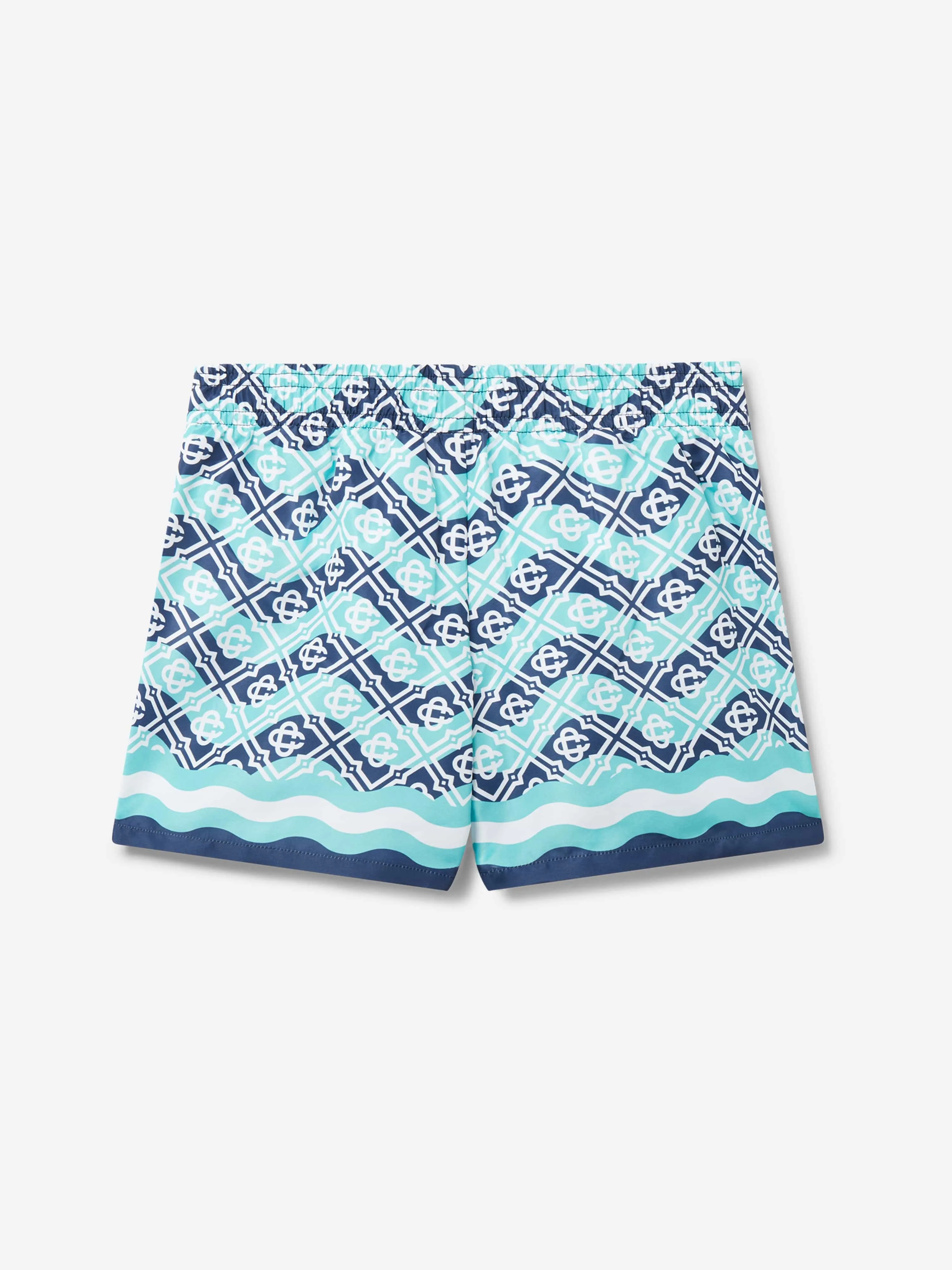 Casablanca Boys Monogram Swim Shorts in Blue