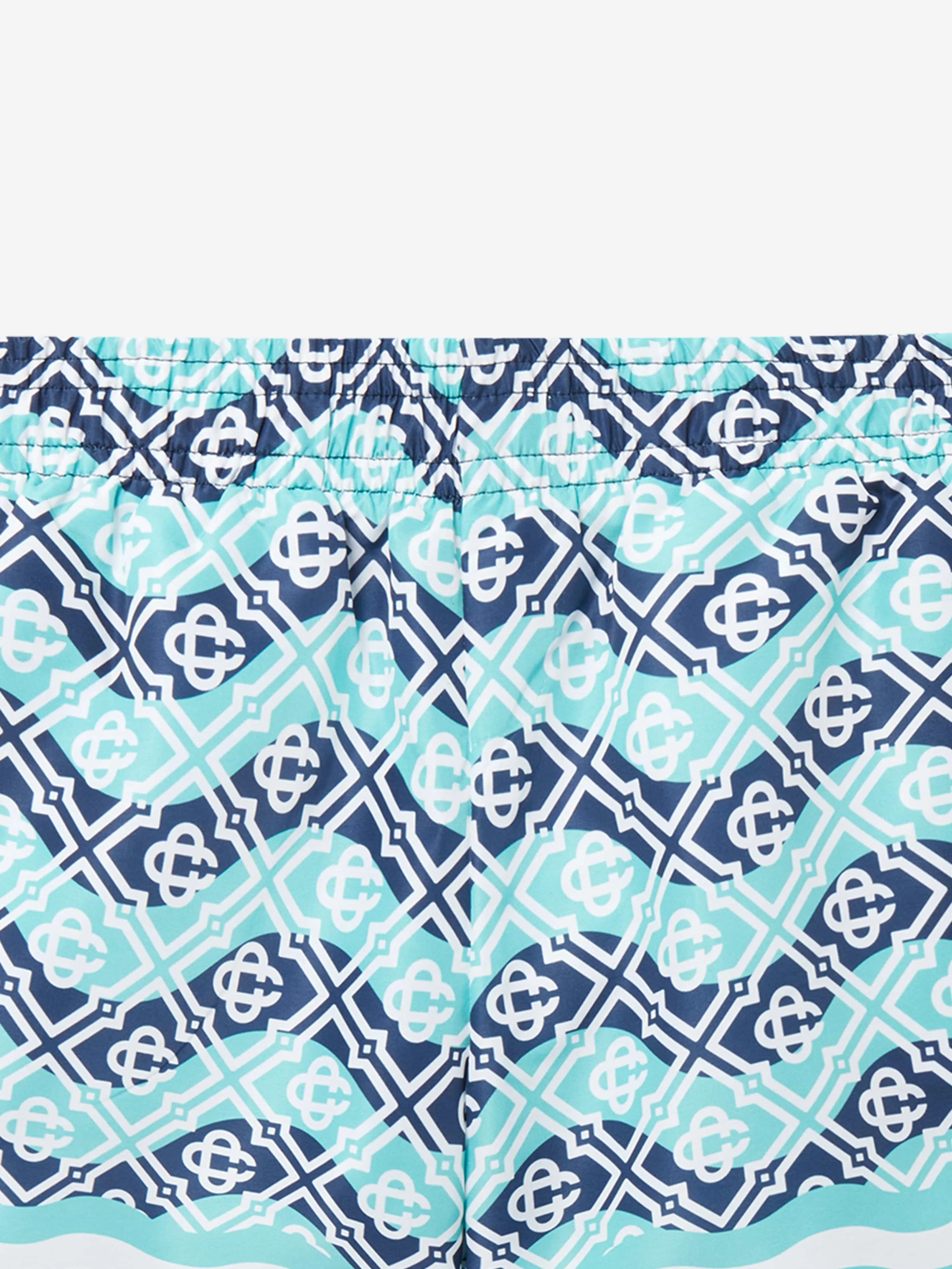 Casablanca Boys Monogram Swim Shorts in Blue