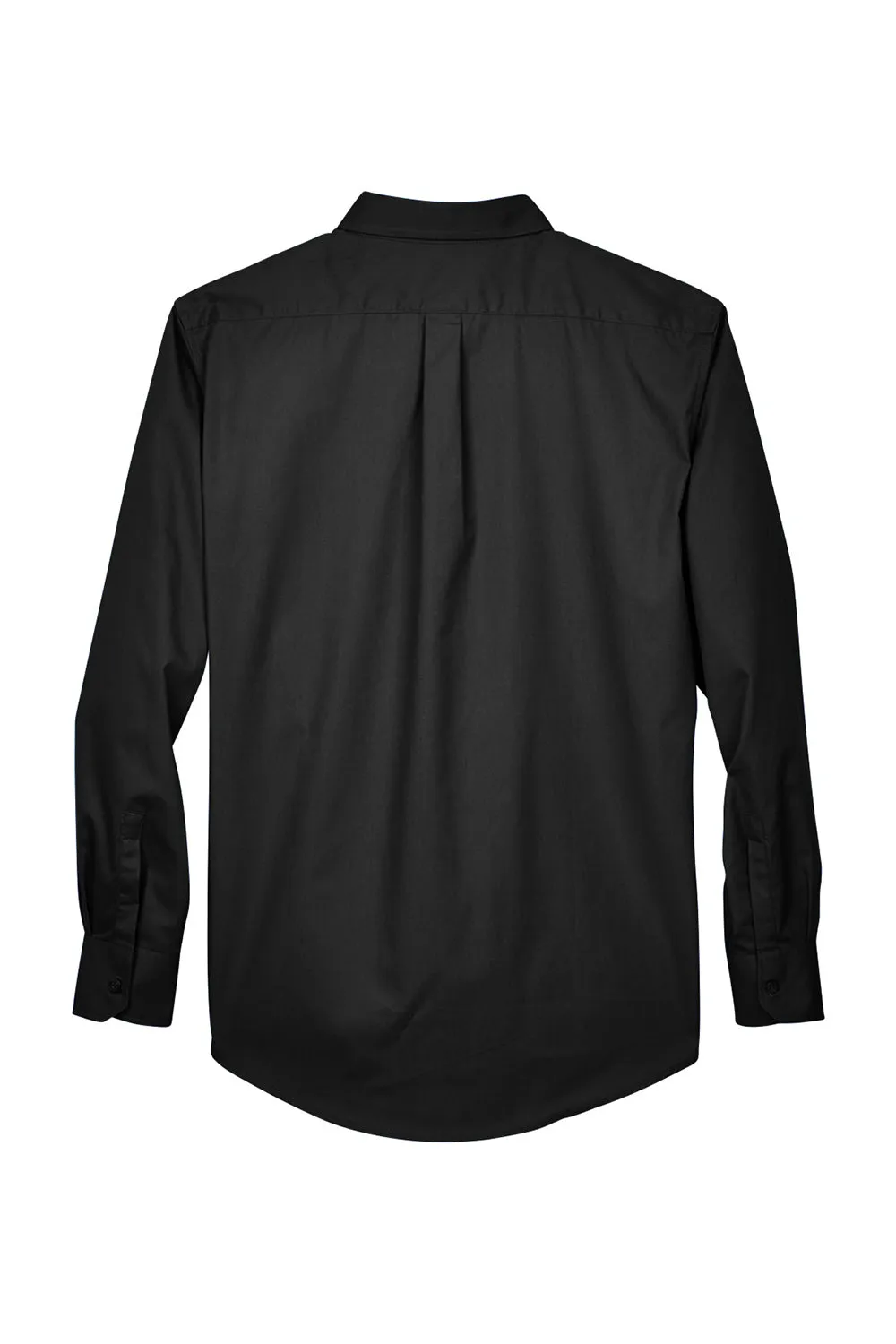 Core 365 Mens Operate UV Protection Long Sleeve Button Down Shirt w/ Pocket - Black
