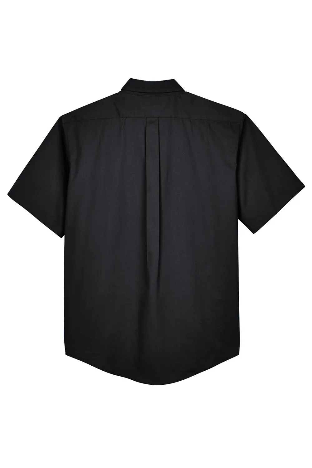 Core 365 Mens Optimum UV Protection Short Sleeve Button Down Shirt w/ Pocket - Black