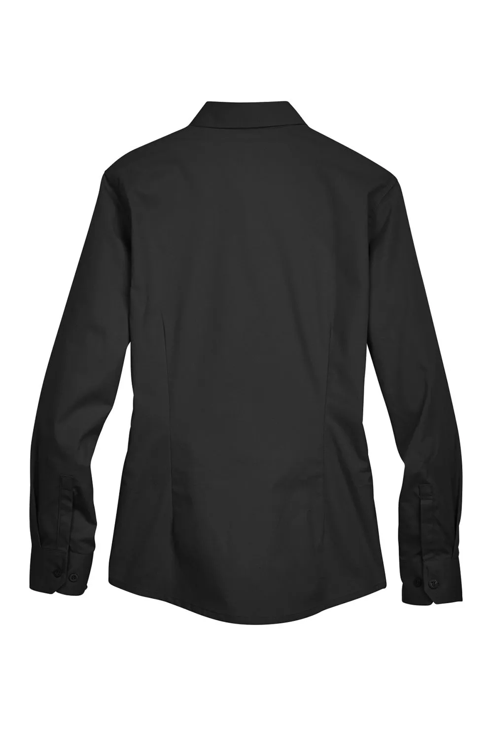 Core 365 Womens Operate UV Protection Long Sleeve Button Down Shirt - Black