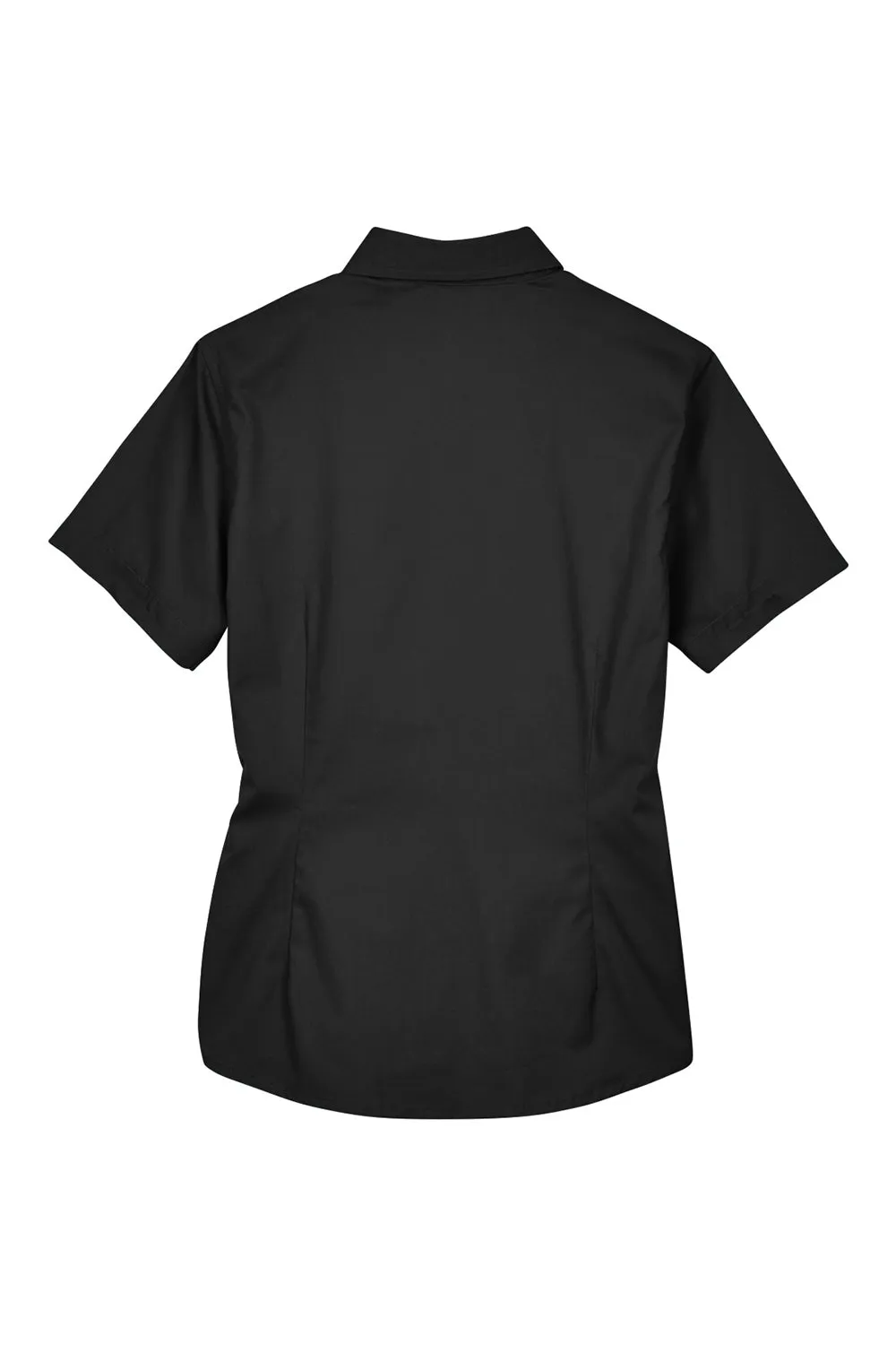 Core 365 Womens Optimum UV Protection Short Sleeve Button Down Shirt - Black