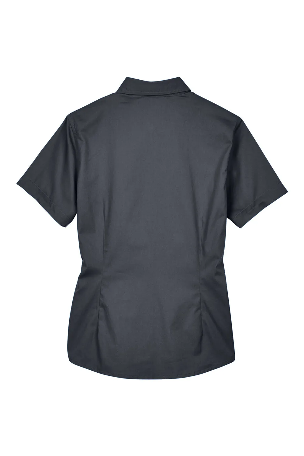 Core 365 Womens Optimum UV Protection Short Sleeve Button Down Shirt - Carbon Grey