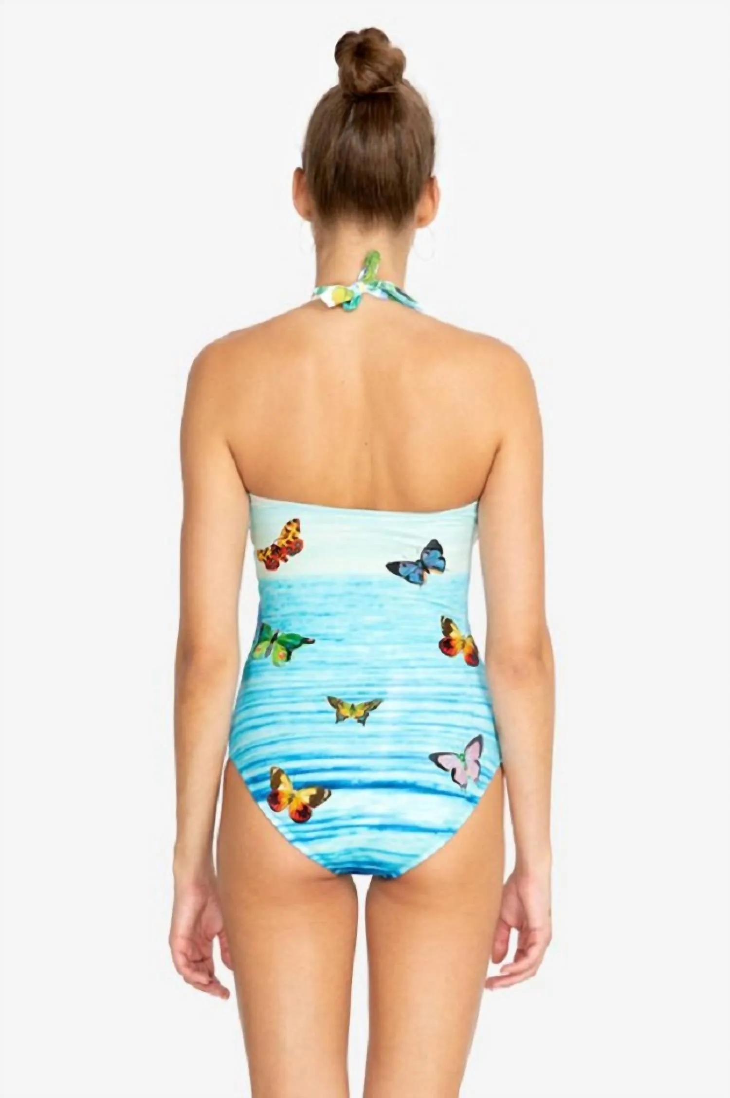 Costa Azul Twist One Piece Swimsuit In Multi