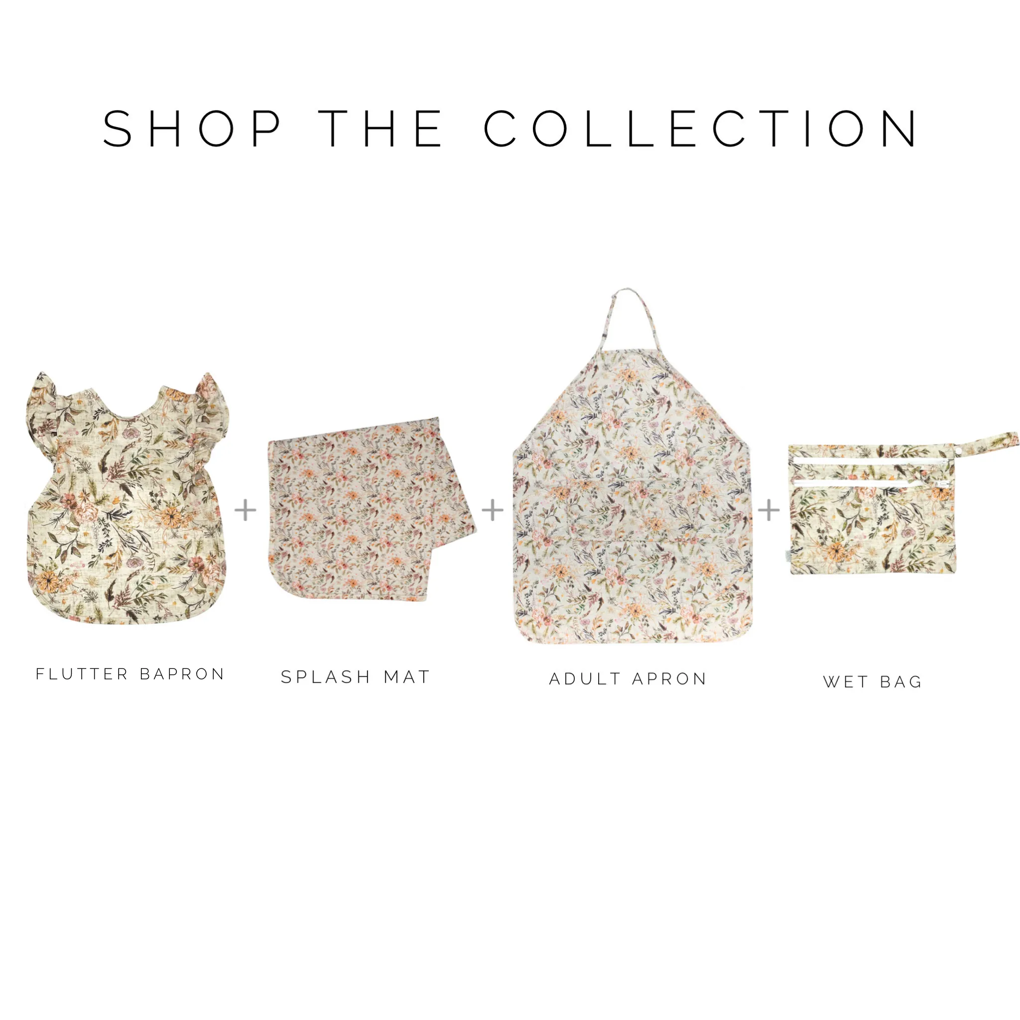 Delilah Floral - Waterproof Wet Bag (for Mealtime, On-the-go, And More!) Babykids_Bapron-Baby