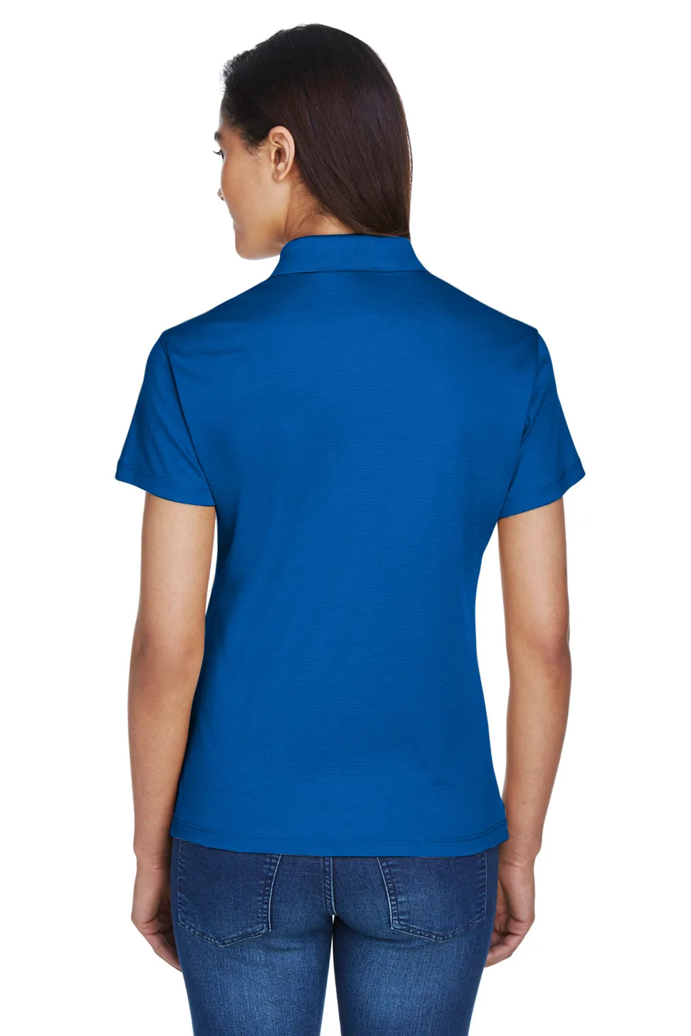 Devon & Jones Womens Pima-Tech Moisture Wicking Short Sleeve Polo Shirt - French Blue - Closeout