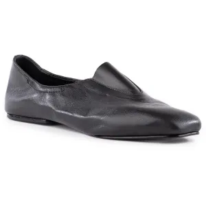 Downtown Womens Solid Leather Loafer Slippers
