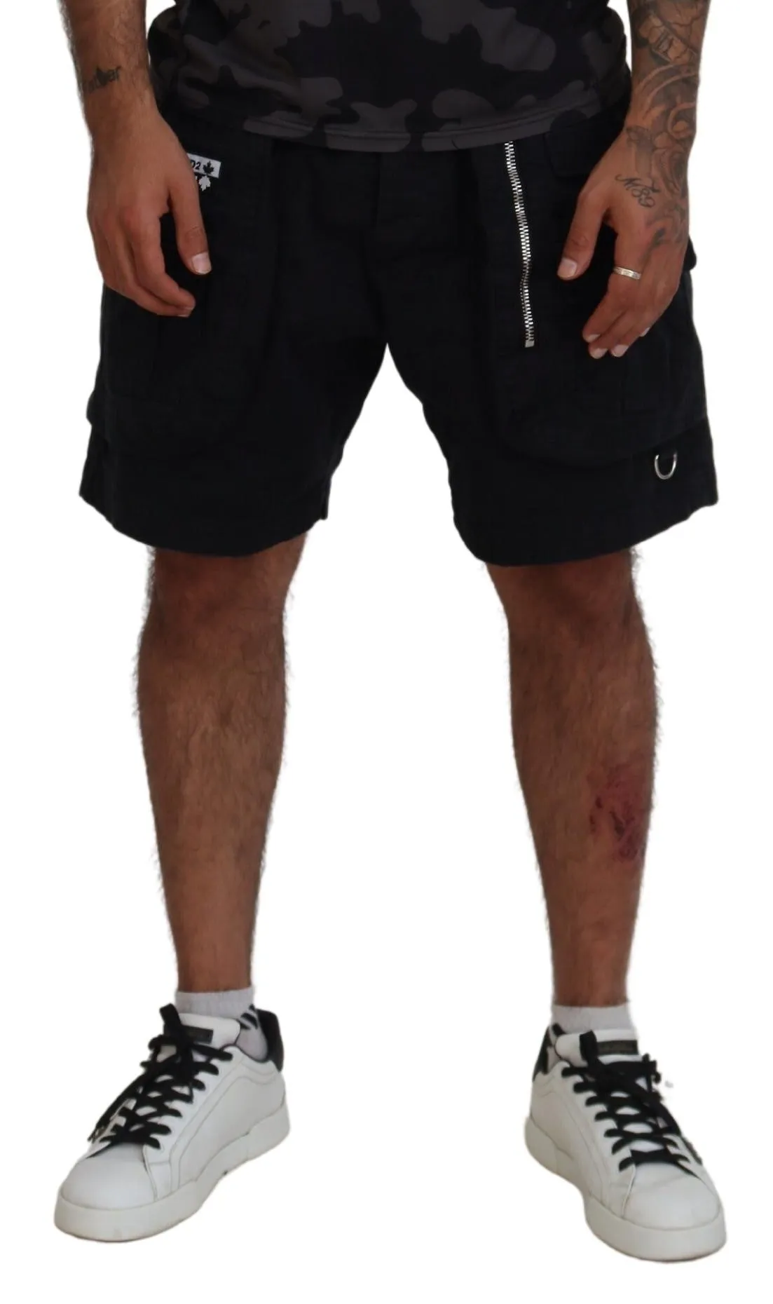 Dsqua²  Cotton Cargo Boxer Above Knee Men's Shorts