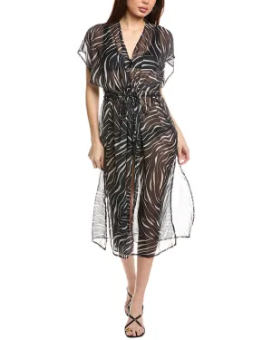 Echo Zebra Longline Beach Robe