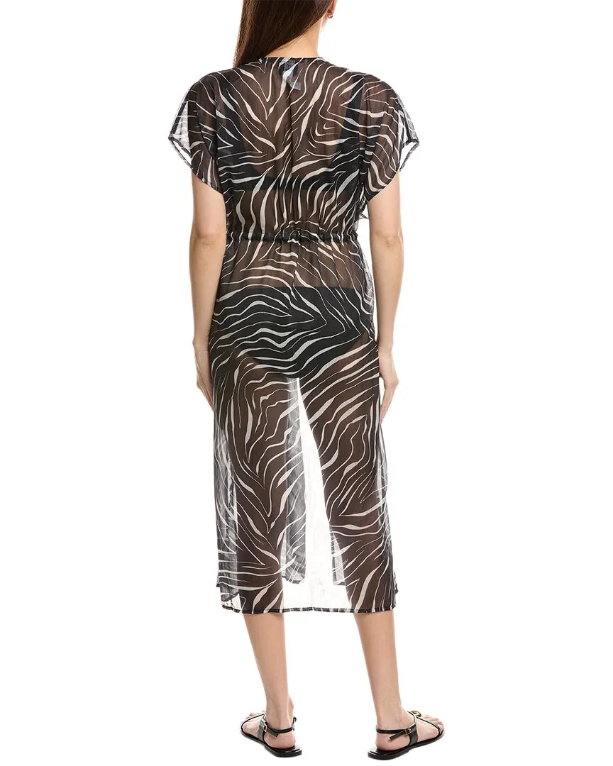 Echo Zebra Longline Beach Robe