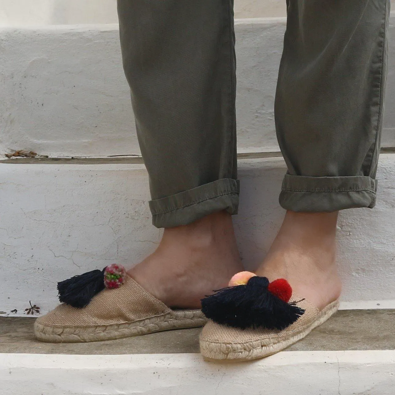 Espadrilles Slippers  - Natural Jute