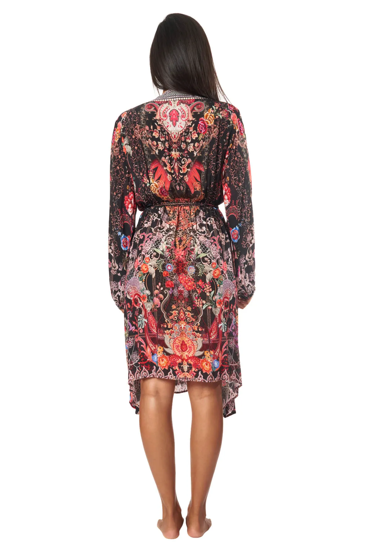 Estella Wrap 2 Way Sleeve Short Dress
