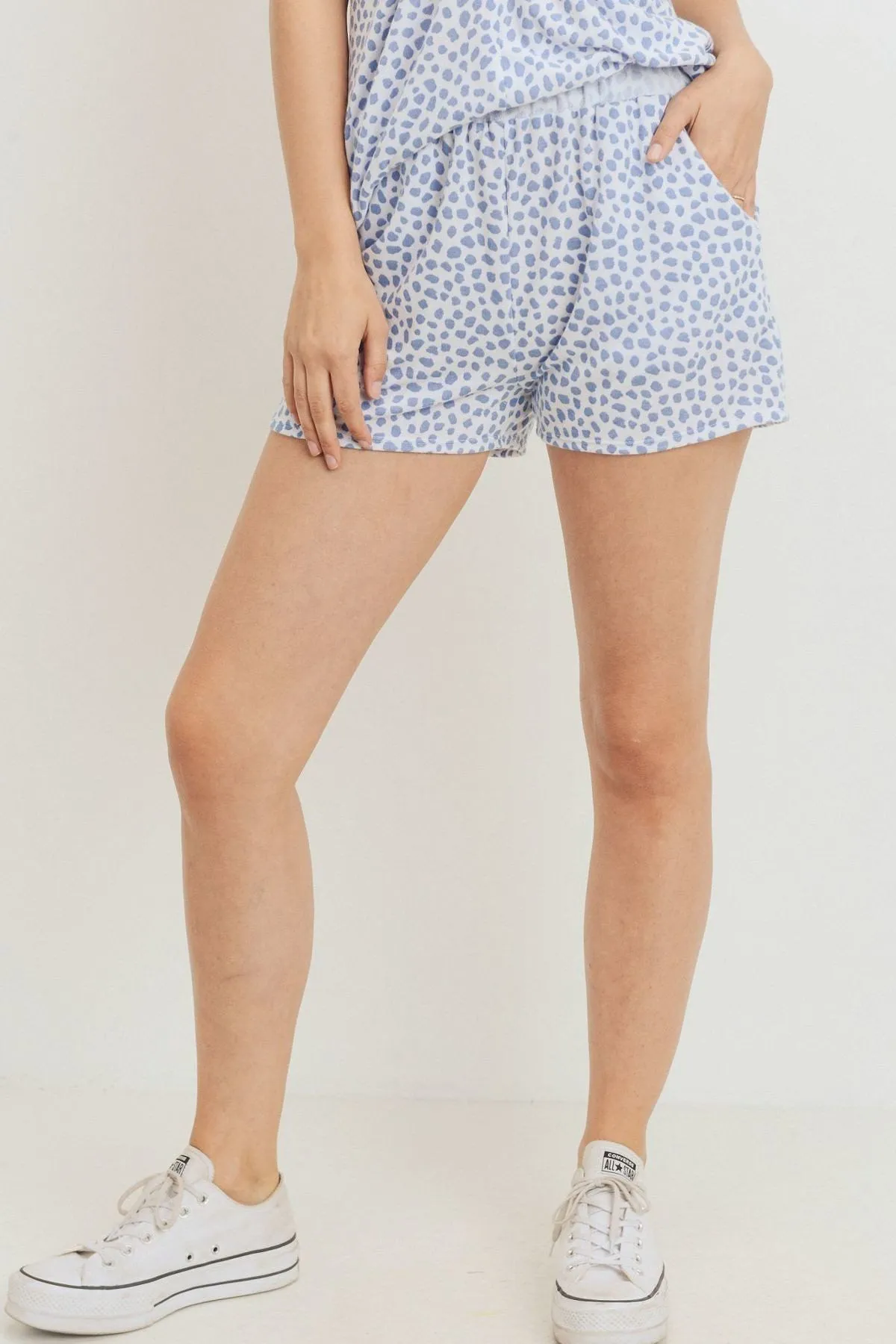 FASHNZFAB Leopard Printed Terry Short Pants