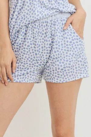 FASHNZFAB Leopard Printed Terry Short Pants