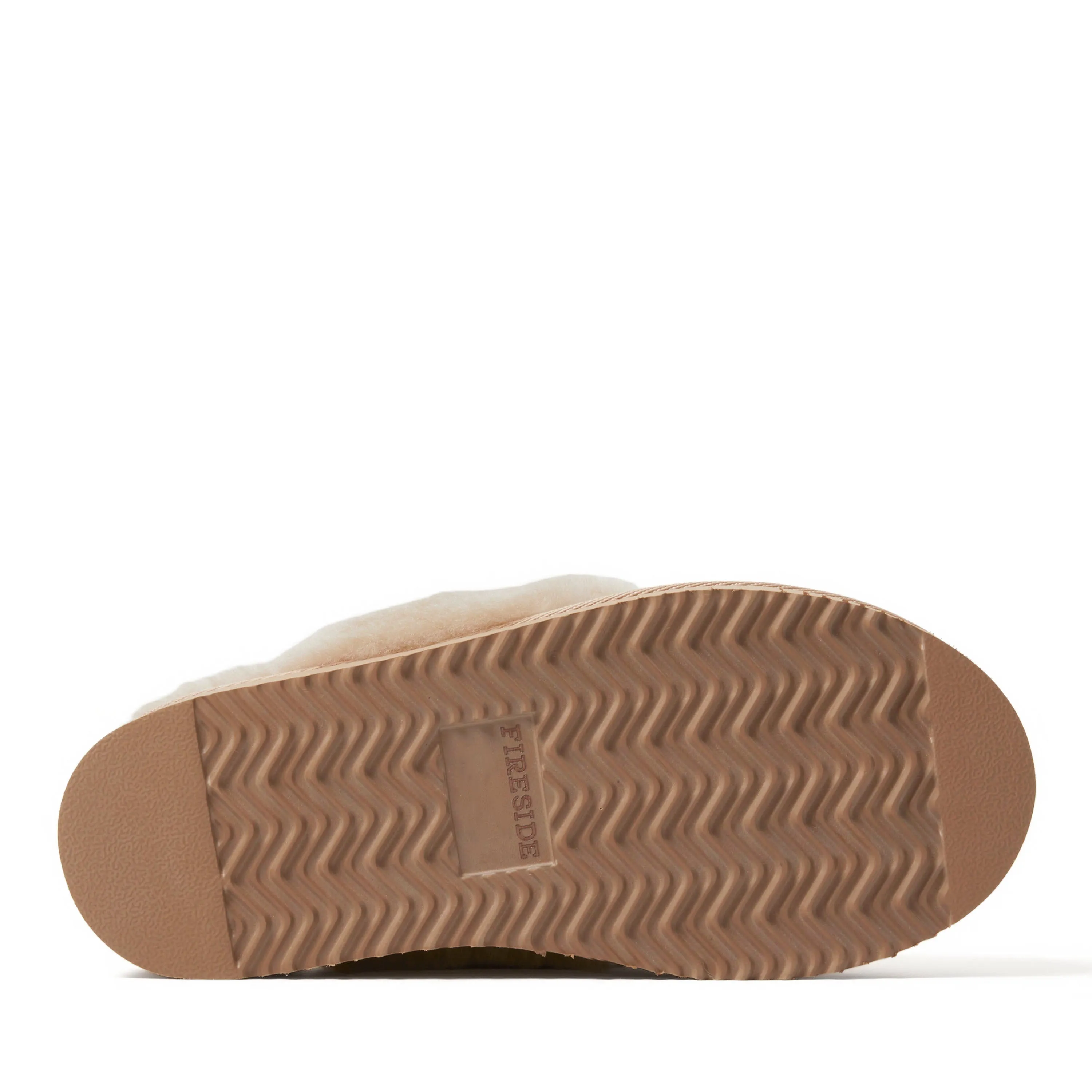 Fireside by Dearfoams Women's Ballina Genuine Shearling Platform Scuff Slipper