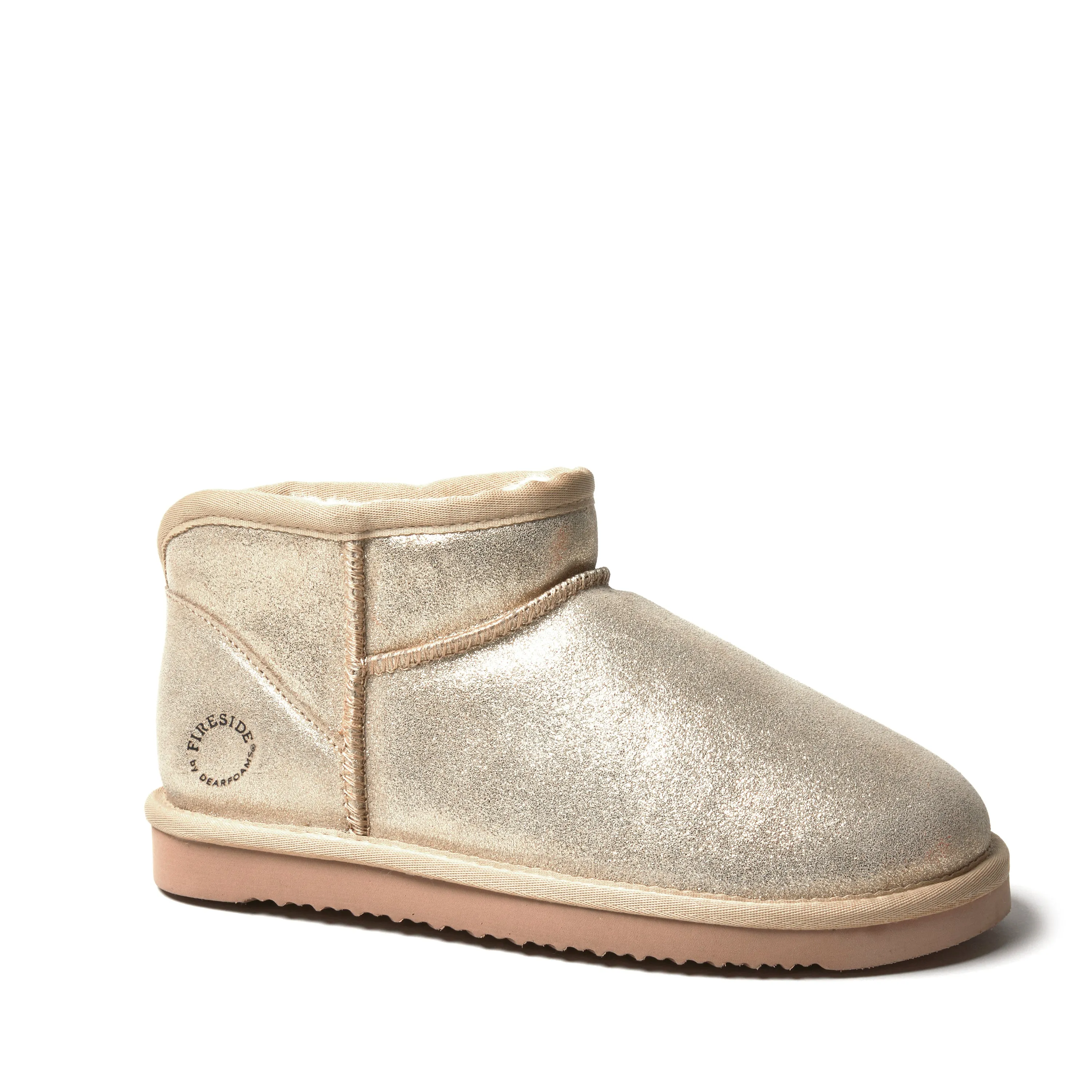 Fireside by Dearfoams Women's Riverland Genuine Shearling Micro Bootie