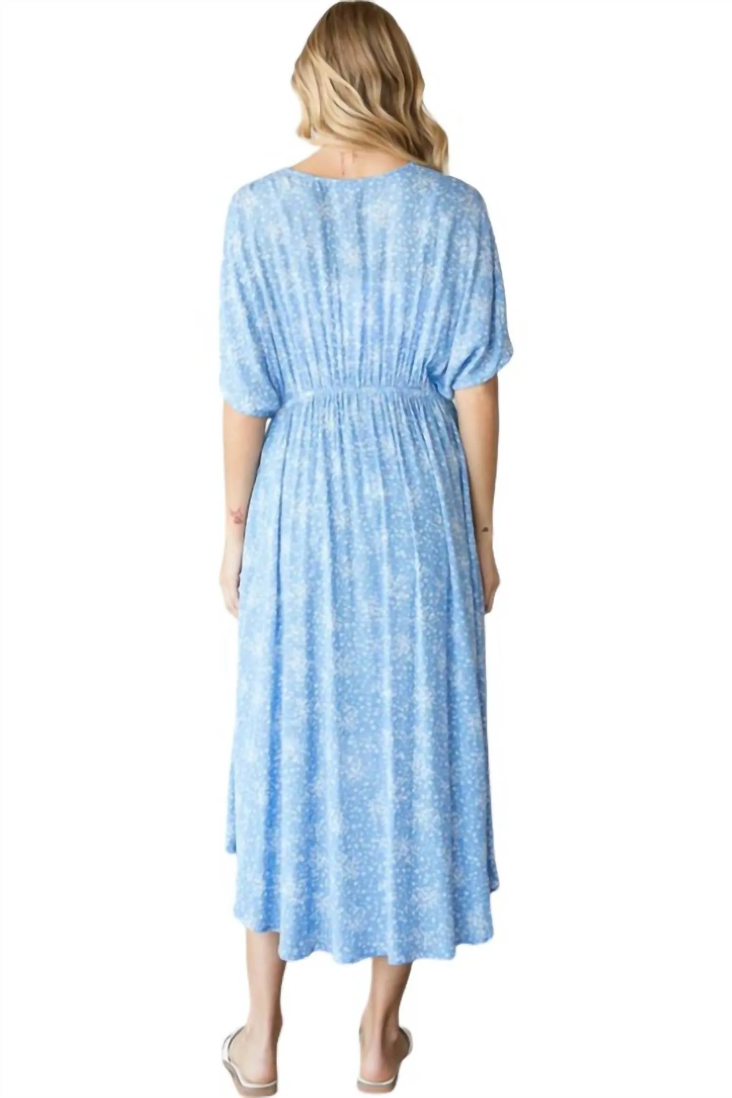 Floral Coverup In Blue & White