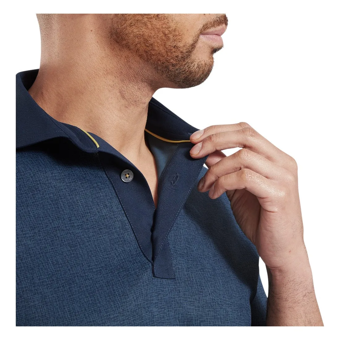 FootJoy Etched Texture Print Lisle Golf Polo Shirt 34056