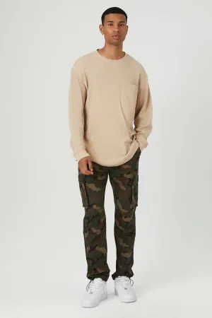 Forever 21 Men's Camo Print Cargo Joggers Olive/Multi Forever 21