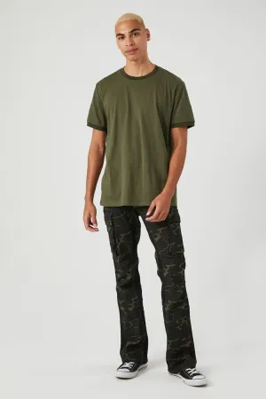 Forever 21 Men's Twill Camo Print Slim-Fit Pants Olive/Multi Forever 21