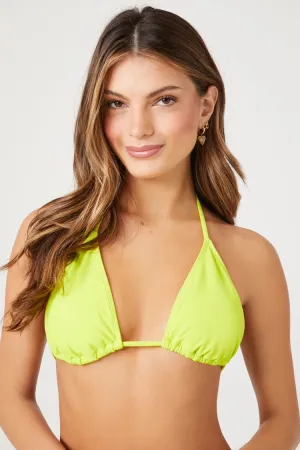 Forever 21 Women's Triangle String Bikini Top Citron Forever 21
