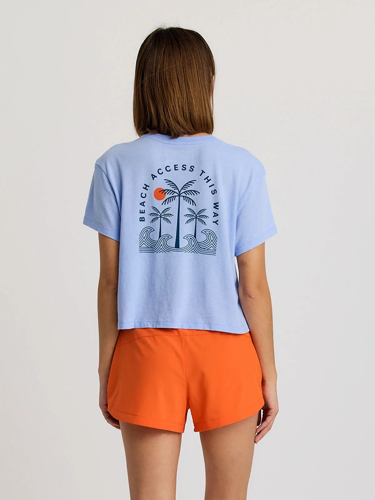 Free Fly Women'S Beach Access Tee-Heather Lavender