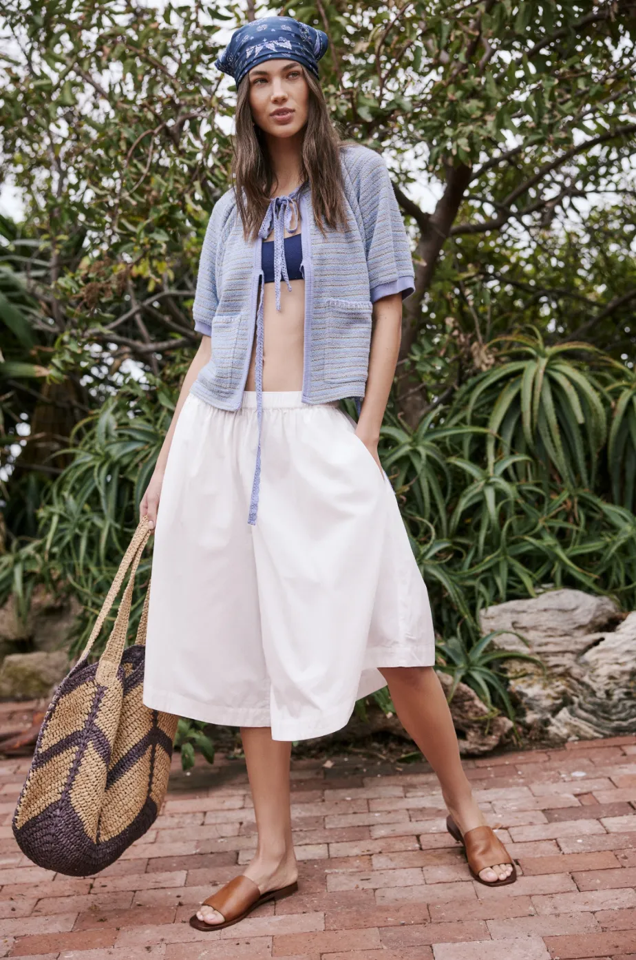 FREE PEOPLE Lucca Culotte Shorts - Ivory