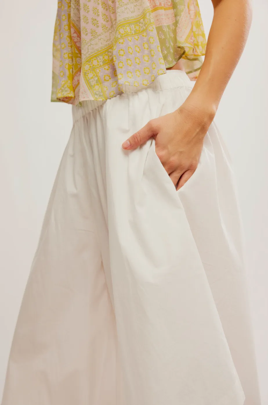 FREE PEOPLE Lucca Culotte Shorts - Ivory