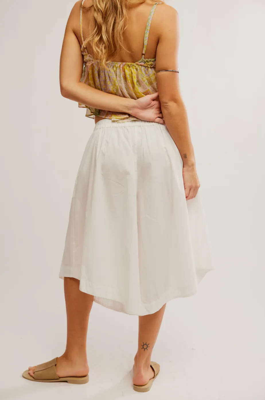 FREE PEOPLE Lucca Culotte Shorts - Ivory
