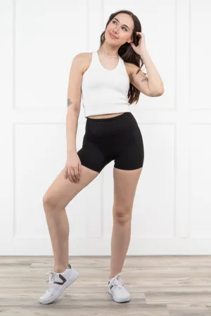 Get Like Me Women's Sporty Mid Rise Biker Shorts