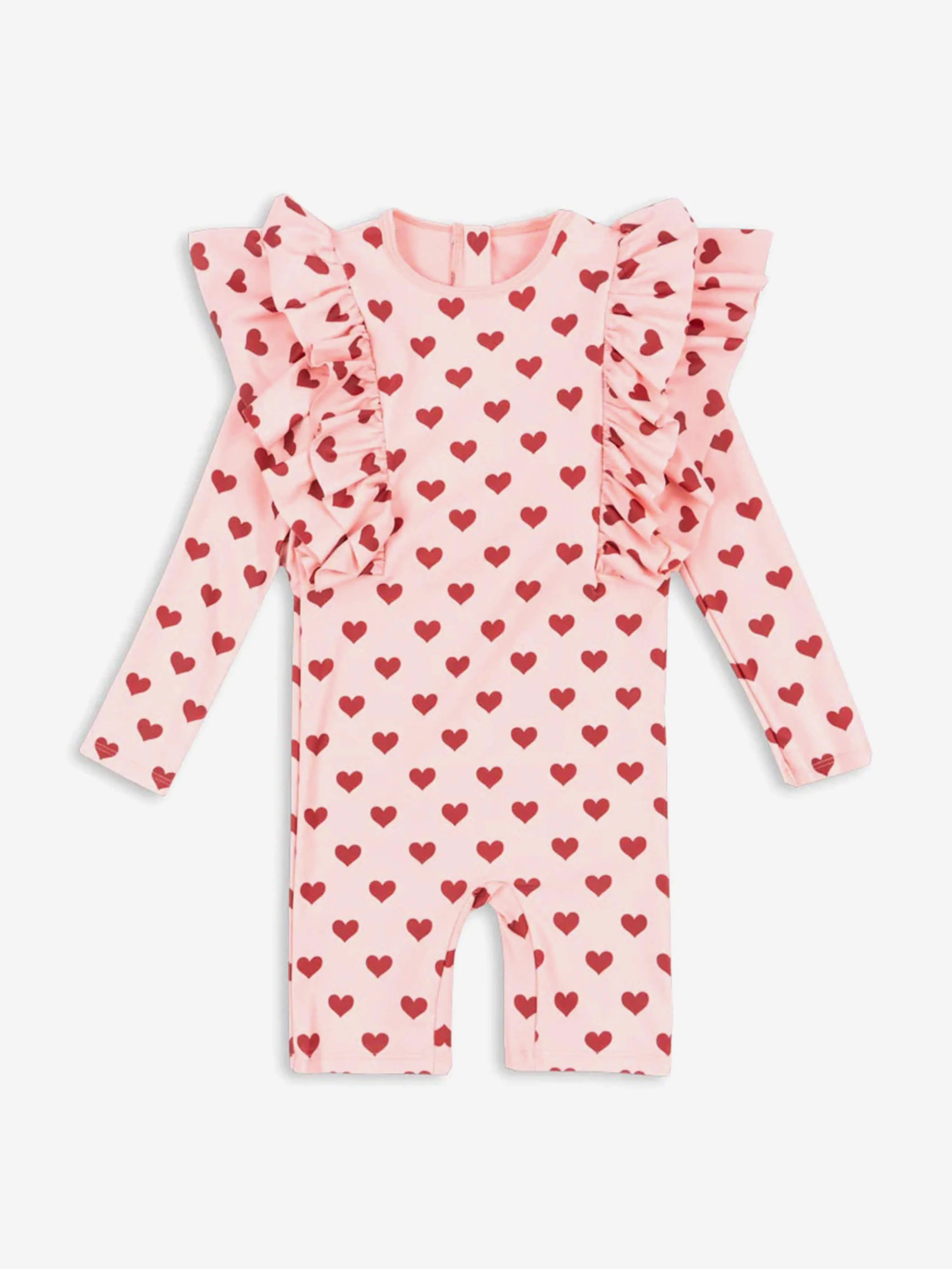 Girls Manuca Frill Swim Onesie in Pink (UPF 50 )