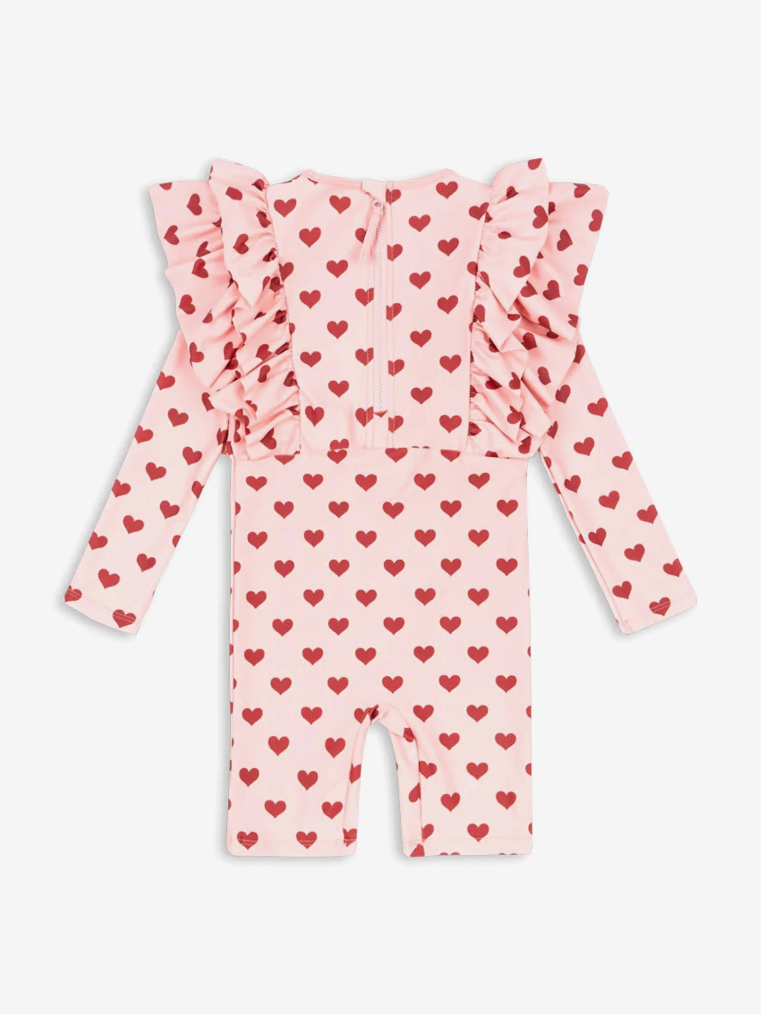 Girls Manuca Frill Swim Onesie in Pink (UPF 50 )