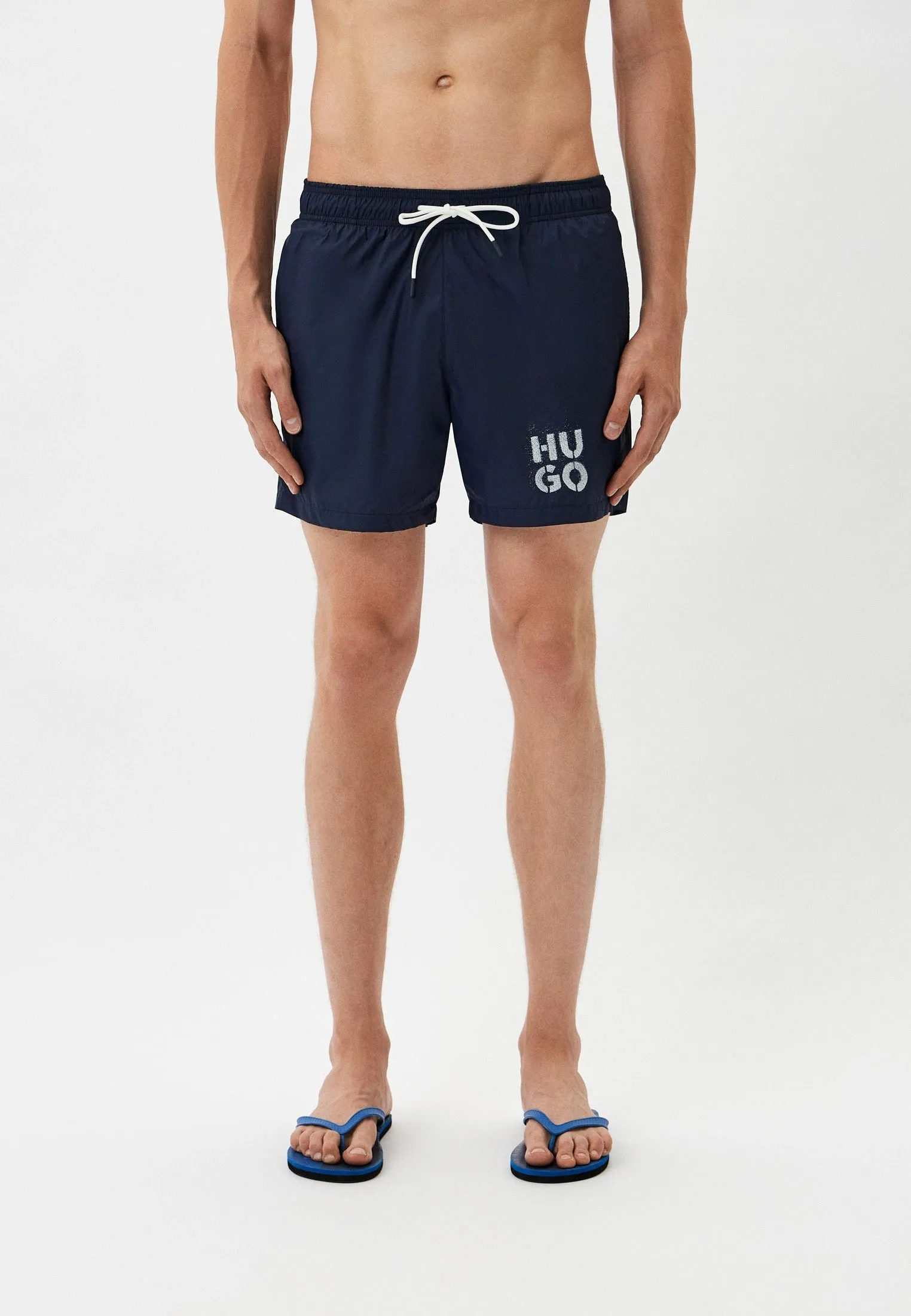 Hugo Men's Paol Swim Trunks, Blueberry Blue
