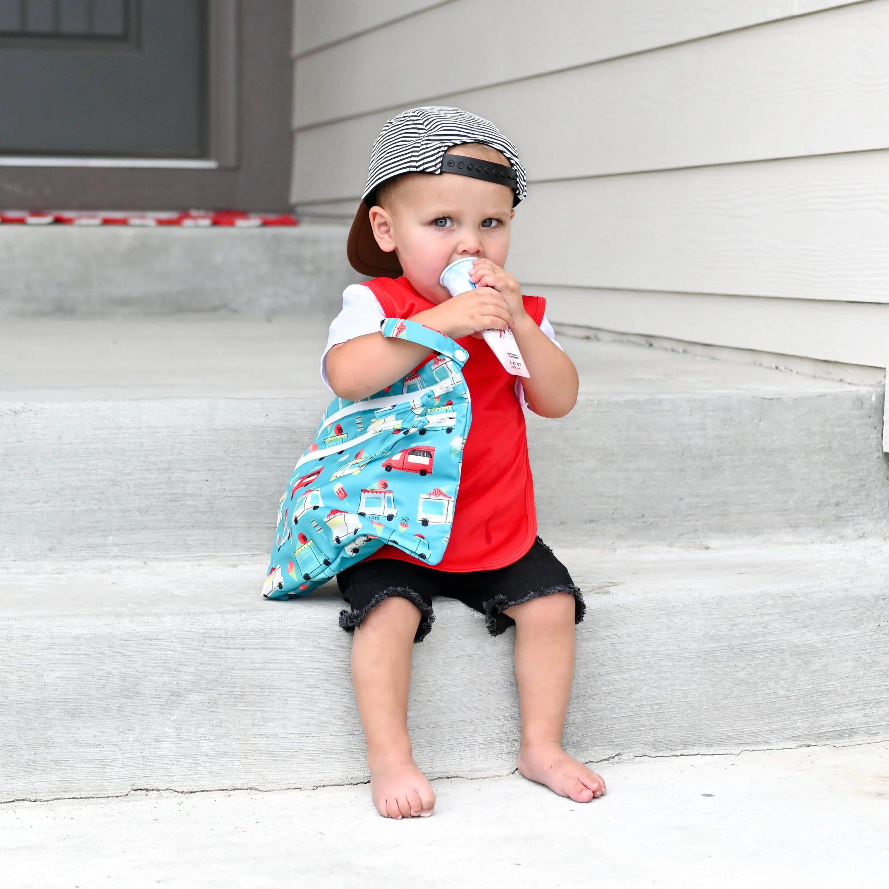 Ice Cream Truck - Waterproof Wet Bag (for Mealtime, On-the-go, And More!) Babykids_Bapron-Baby