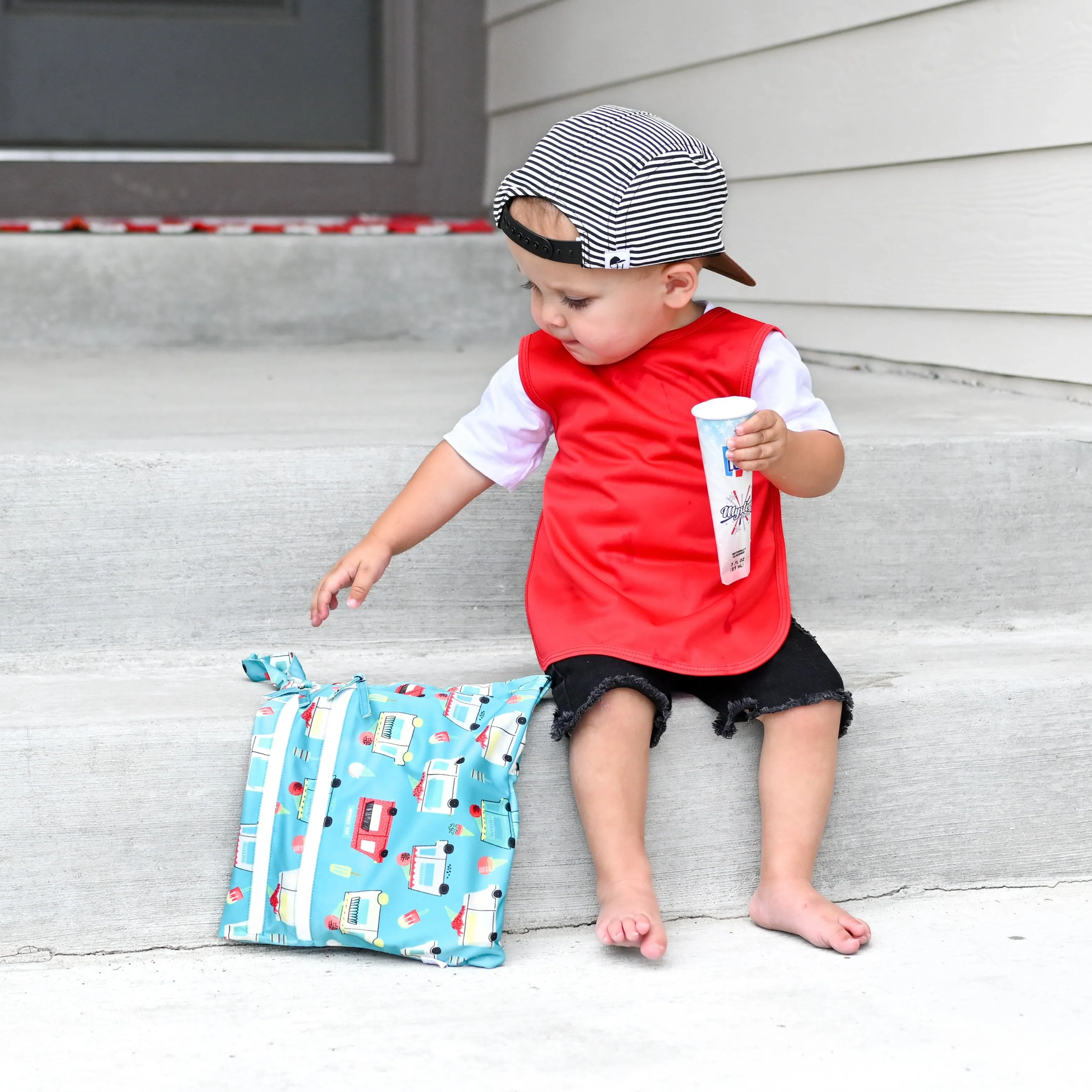 Ice Cream Truck - Waterproof Wet Bag (for Mealtime, On-the-go, And More!) Babykids_Bapron-Baby