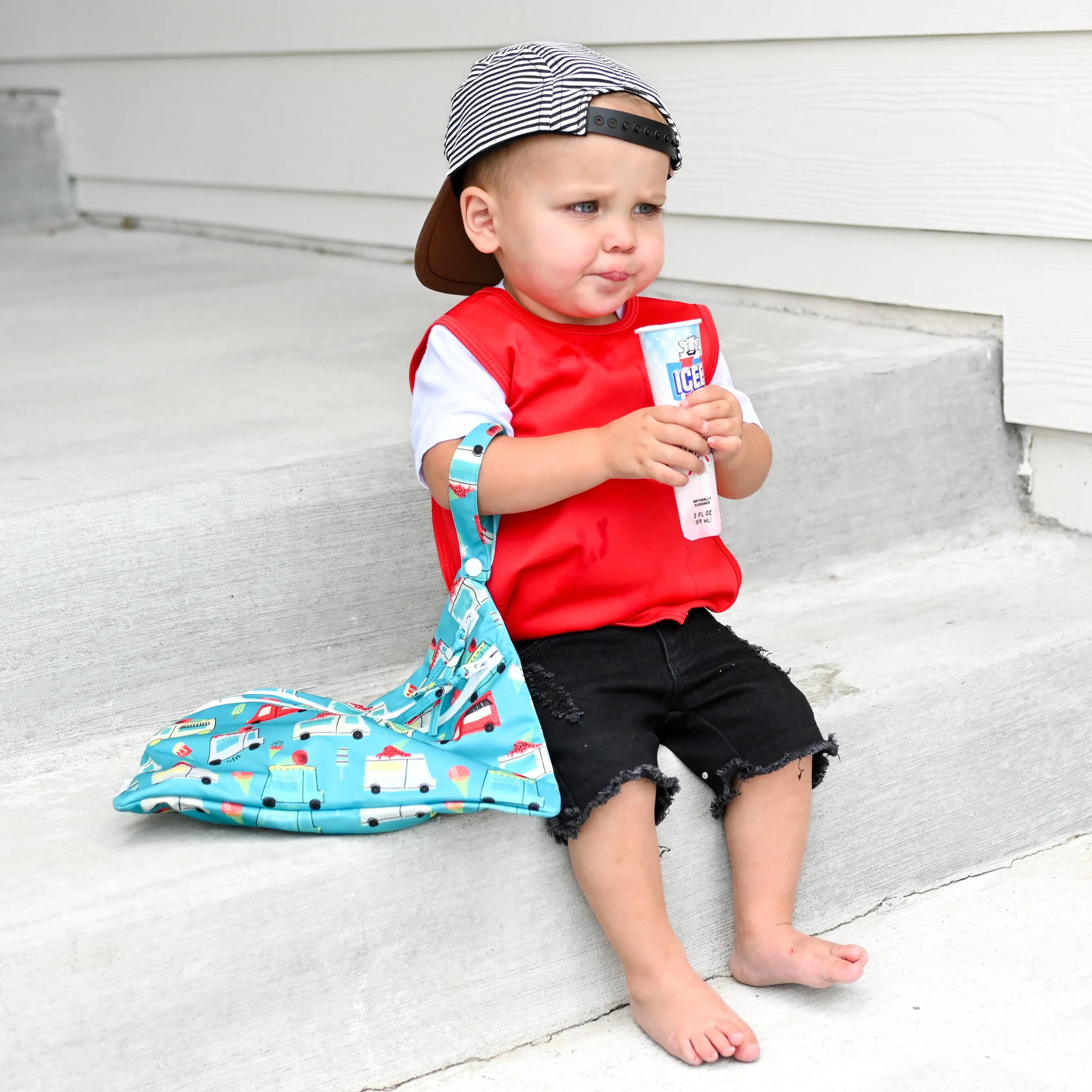 Ice Cream Truck - Waterproof Wet Bag (for Mealtime, On-the-go, And More!) Babykids_Bapron-Baby