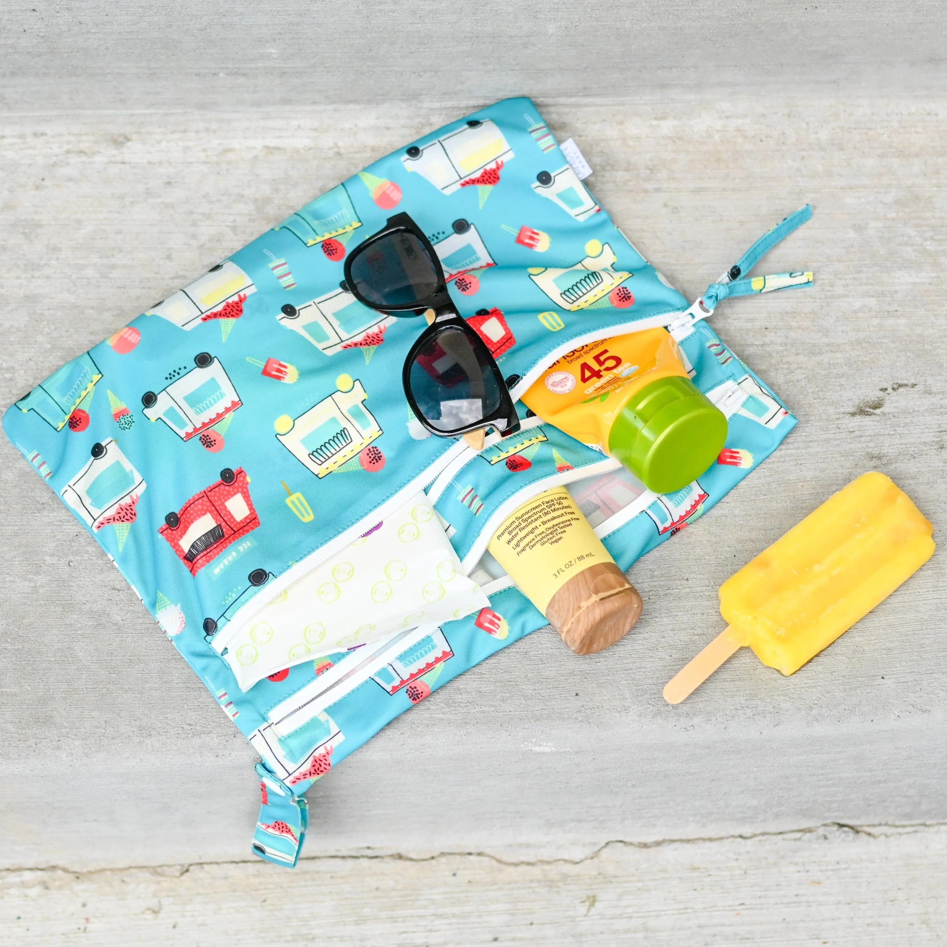 Ice Cream Truck - Waterproof Wet Bag (for Mealtime, On-the-go, And More!) Babykids_Bapron-Baby