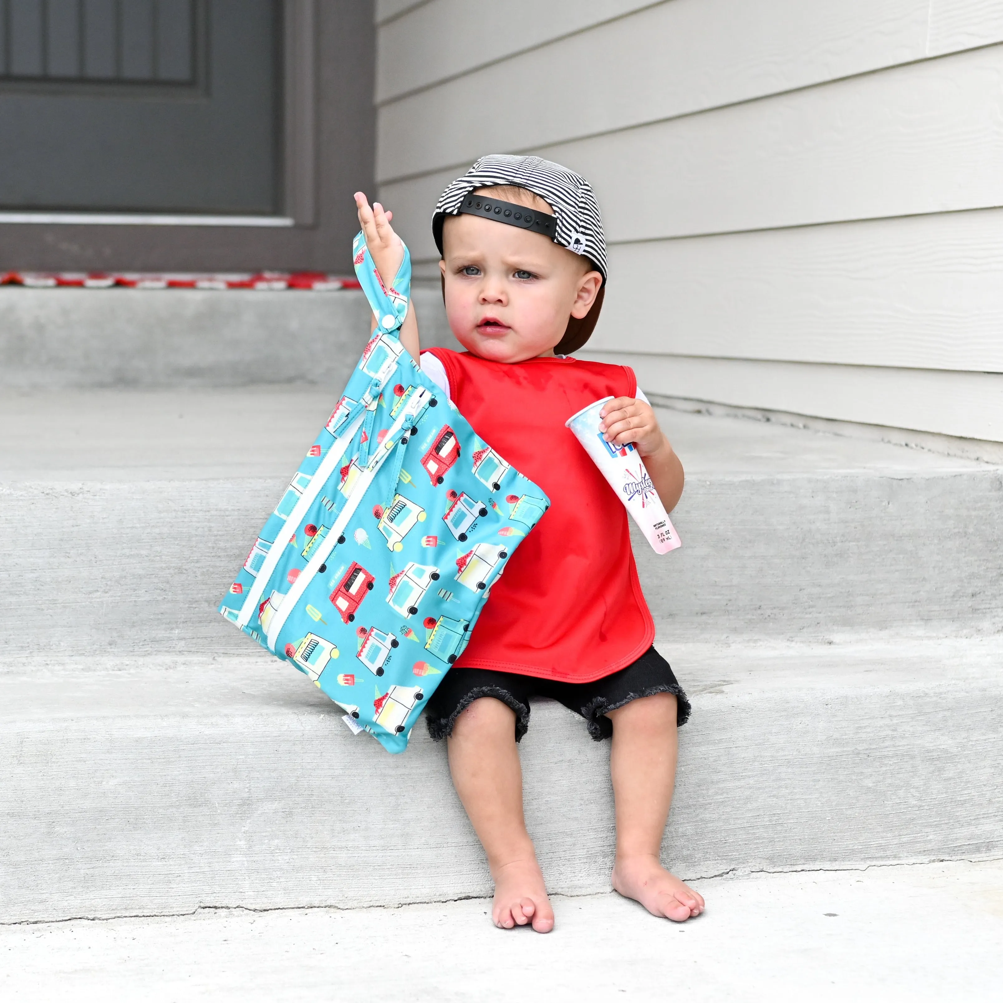 Ice Cream Truck - Waterproof Wet Bag (for Mealtime, On-the-go, And More!) Babykids_Bapron-Baby