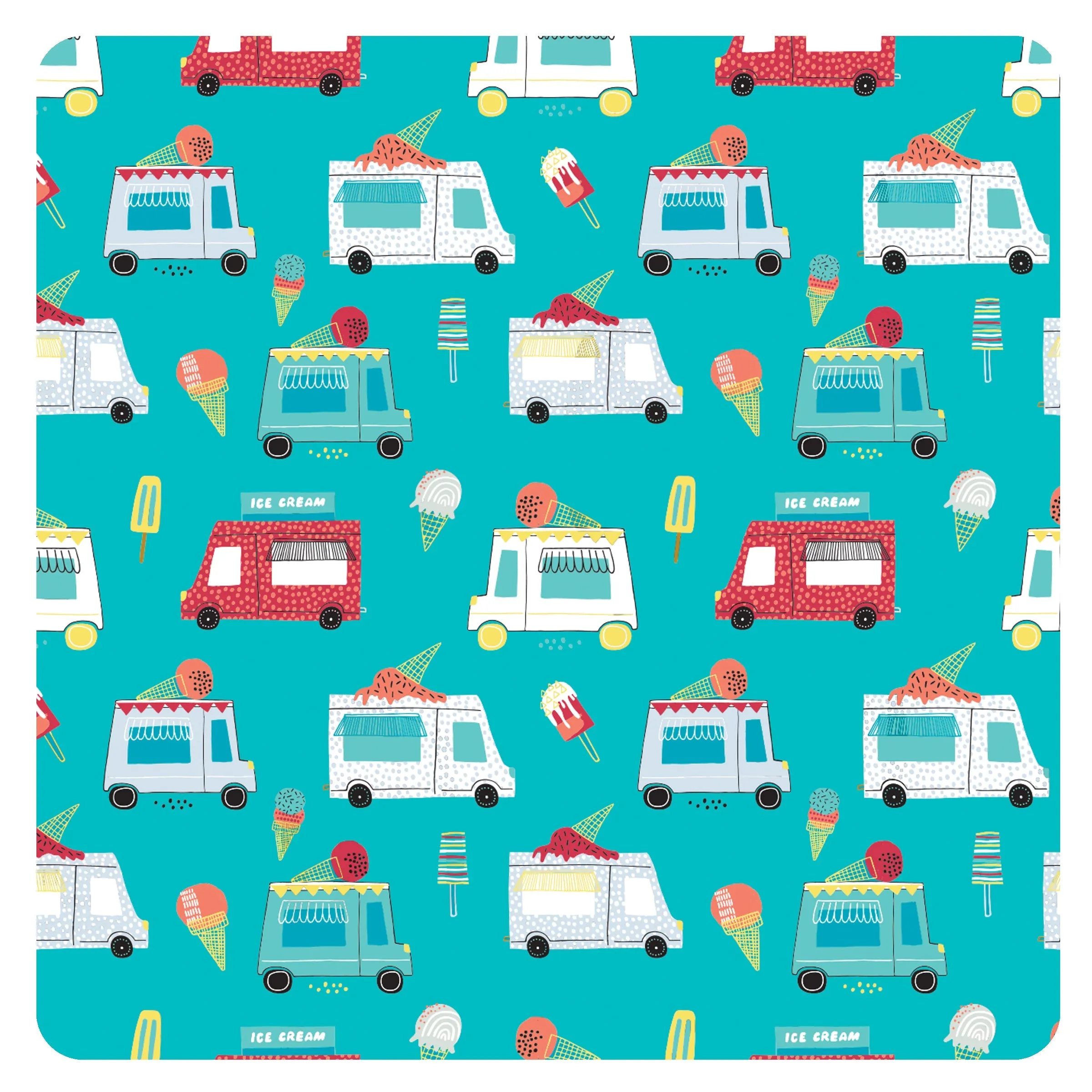Ice Cream Truck - Waterproof Wet Bag (for Mealtime, On-the-go, And More!) Babykids_Bapron-Baby