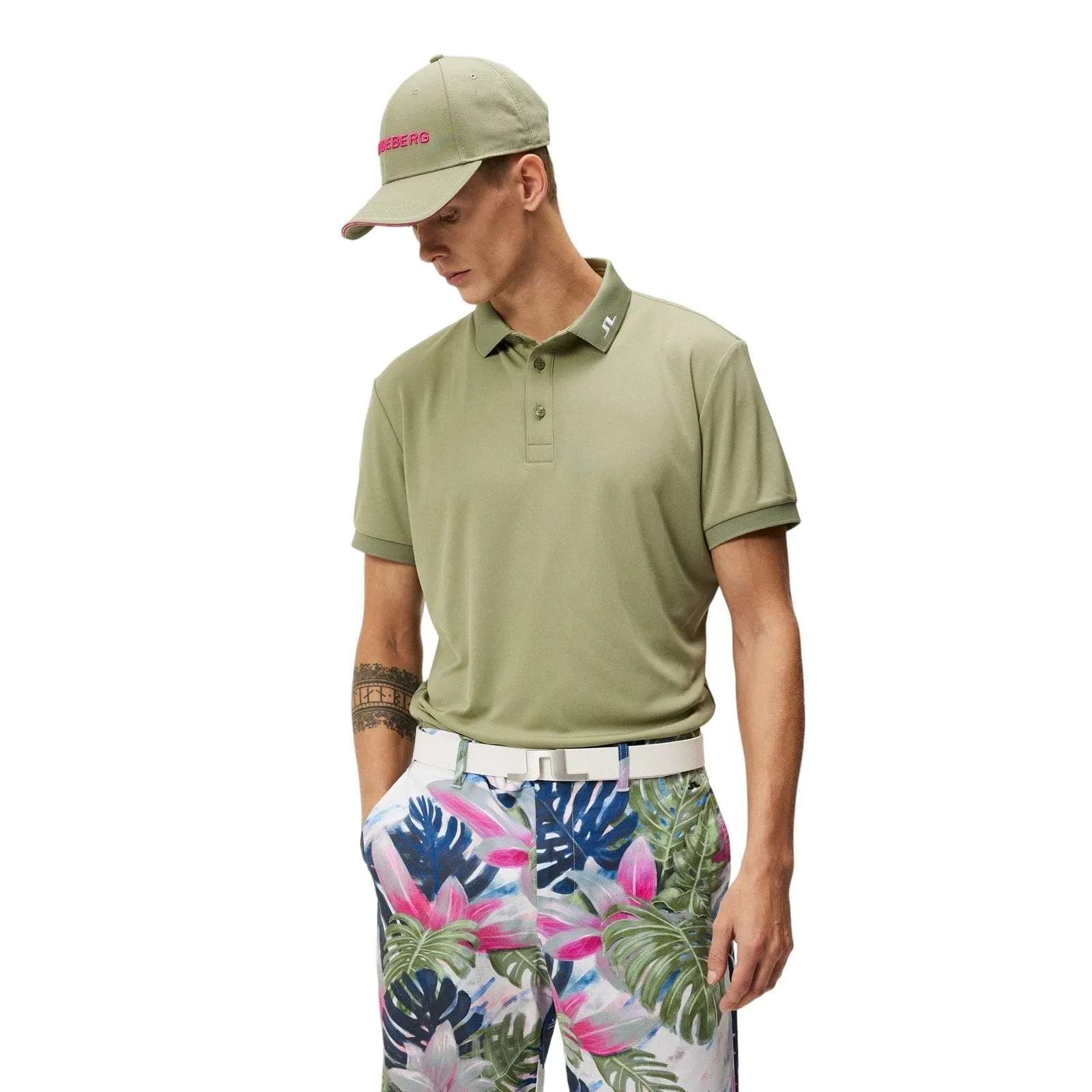 J. Lindeberg KV Print Golf Polo Shirt GMJT11526